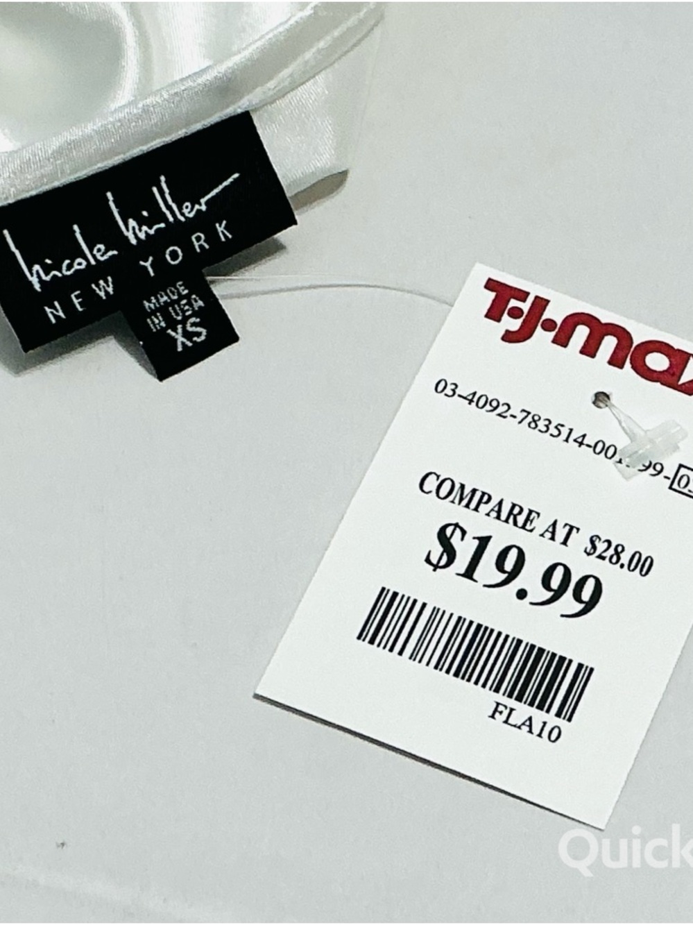 NWT Nicole Miller Satin Slip Top in Ivory - Picture 9 of 13